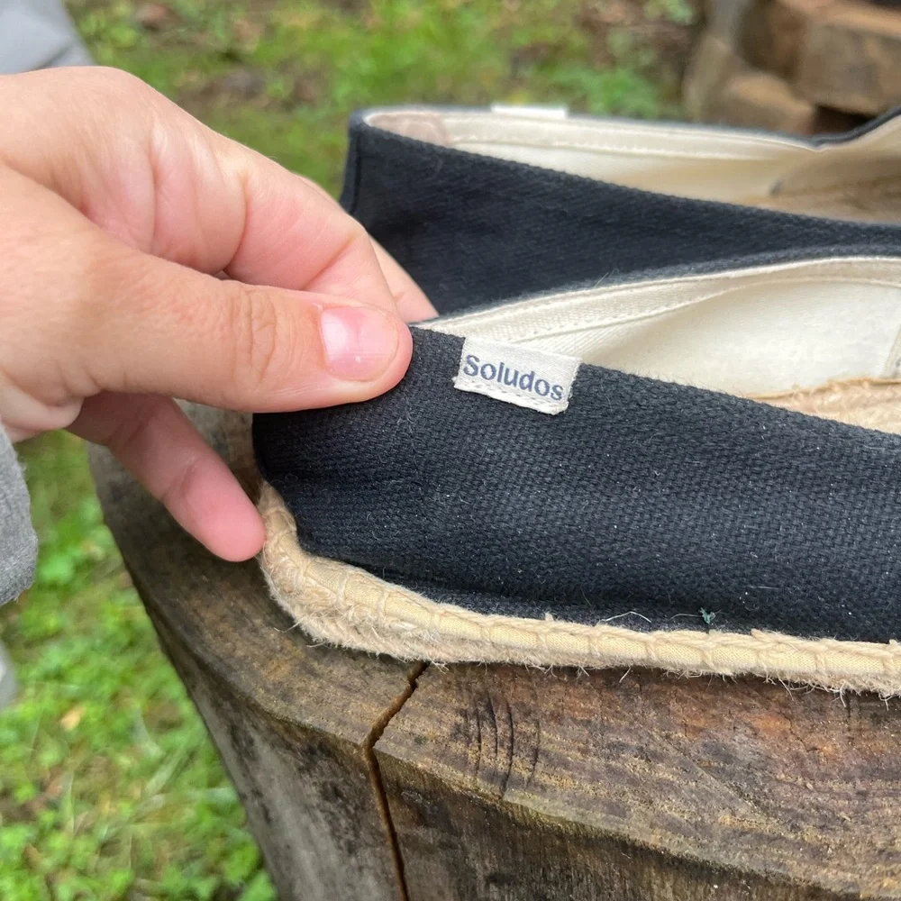 Soludos The Smoking‎ Black Slipper Platform Espadrille Women’s Sz 7.5
